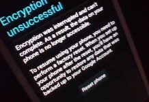 Encryption Unsuccessfully Hatası