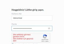 Site Anahtarı İçin Geçersiz Alan Hatası